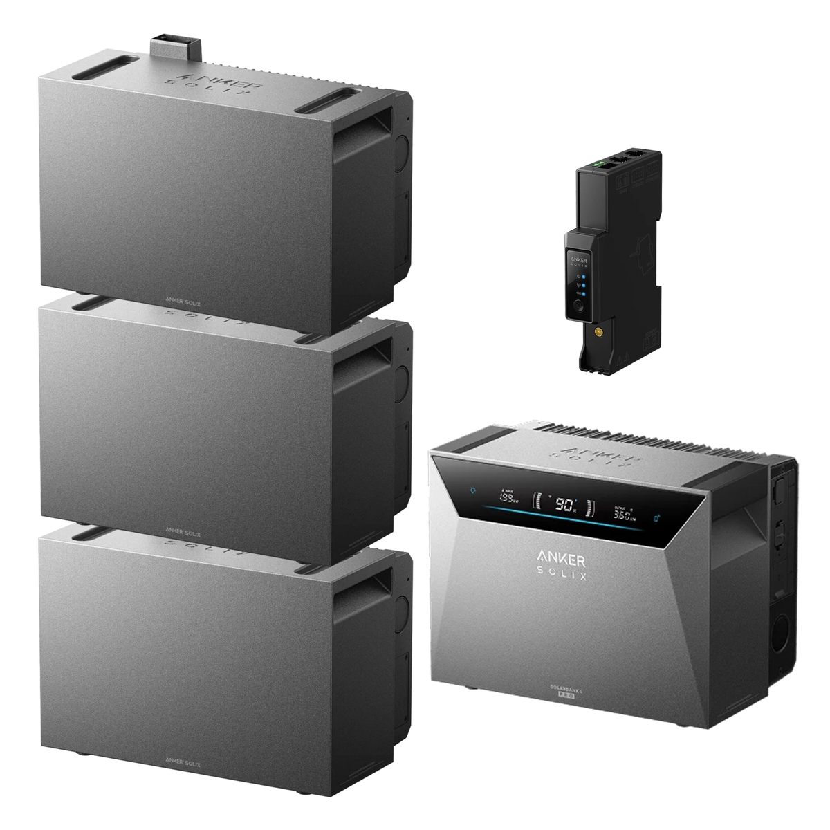Anker SOLIX Solarbank 4 E5000 Pro - 4x BP5000 Erweiterungsakku - Smart Meter Gen 2