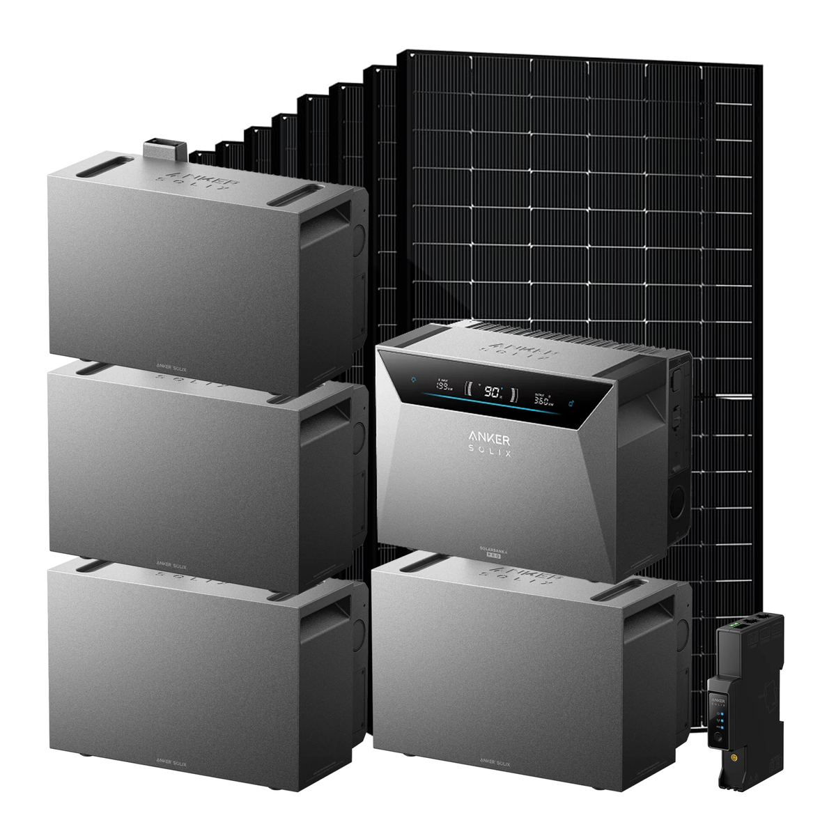 Anker SOLIX Solarbank 4 E5000 Pro + 4 × BP5000 + Smart Meter Gen 2 + 8 × SAKETE SKT500M12-108D4 500W
