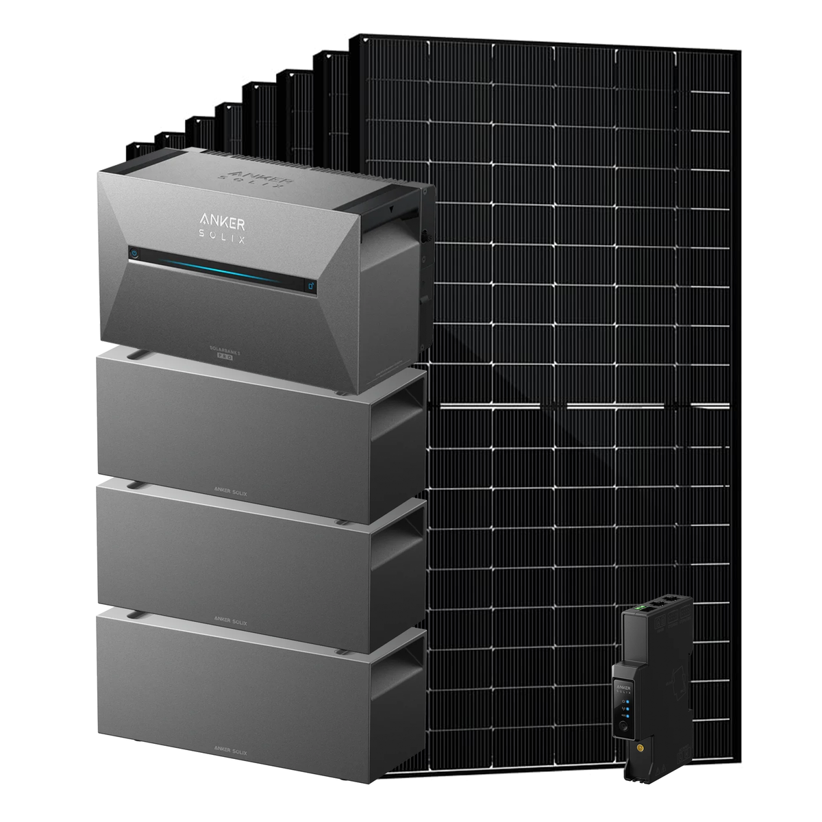 Anker SOLIX Solarbank 3 E2700 Pro + 3 × BP2700 + Smart Meter Gen 2 + 8 × SAKETE SKT500M12-108D4 500W