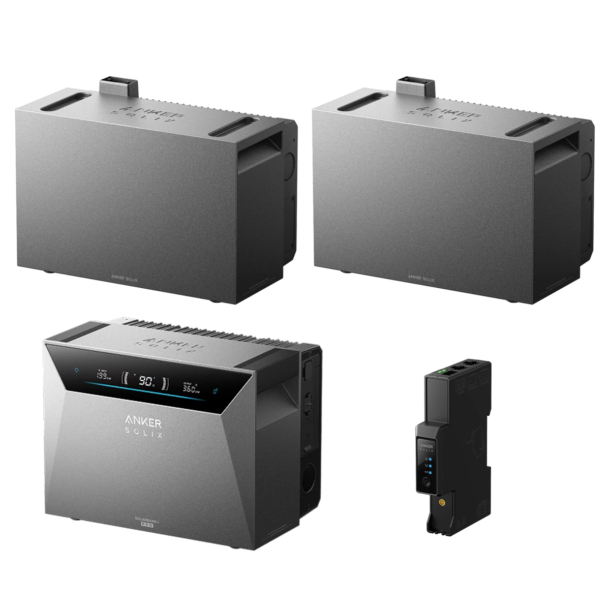 Anker SOLIX Solarbank 4 E5000 Pro - 2x BP5000 Erweiterungsakku - Smart Meter Gen 2