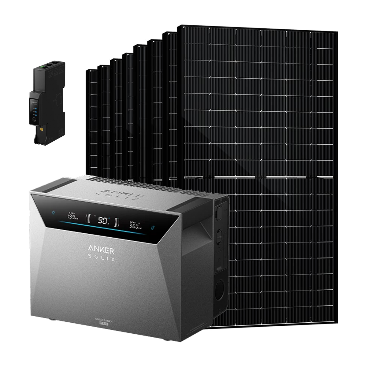 Anker SOLIX Solarbank 4 E5000 Pro + Smart Meter Gen 2 + 8 × SAKETE SKT500M12-108D4 500W