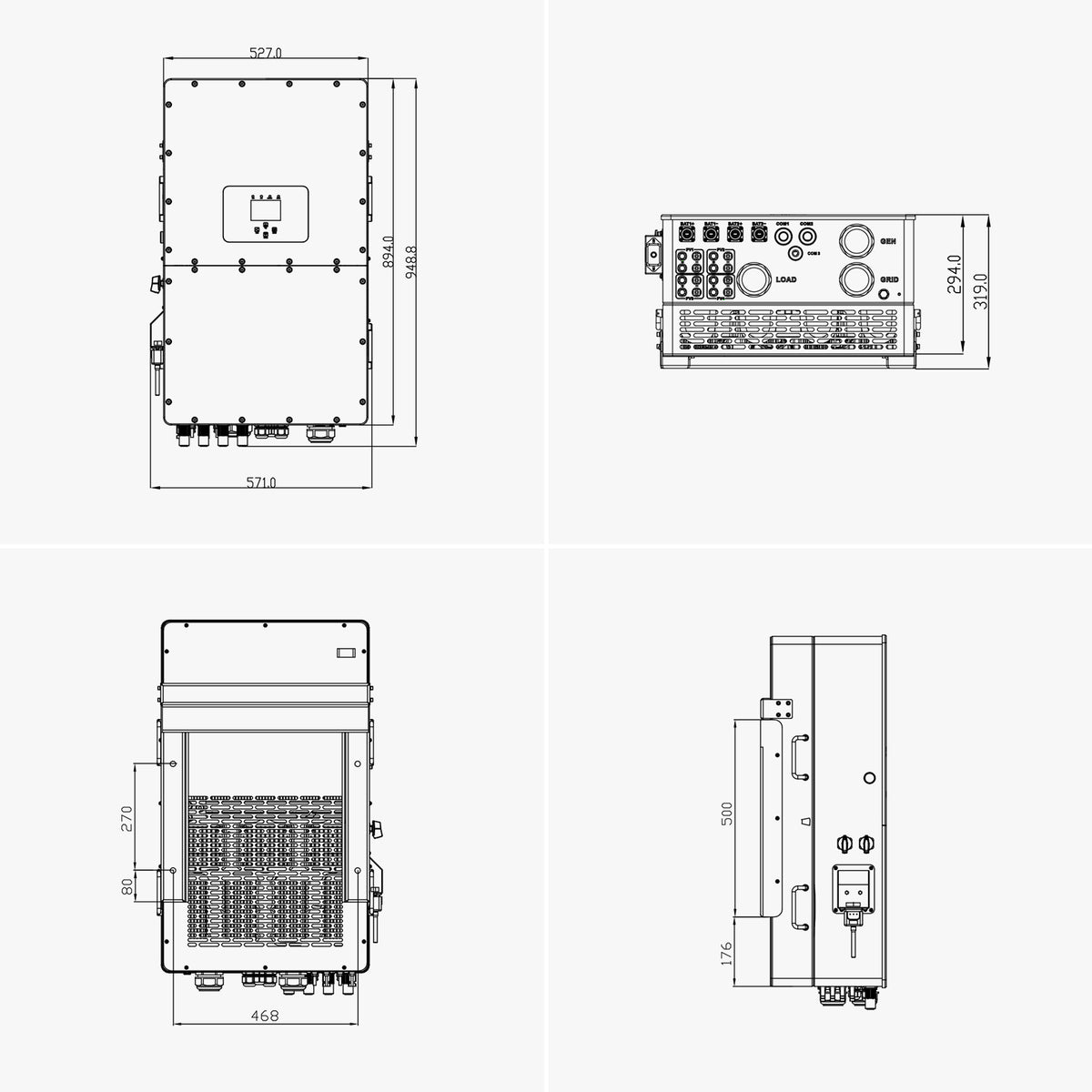 Deye Hybrid-Wechselrichter SUN-50K-SG01HP3-EU-BM4 50kW
