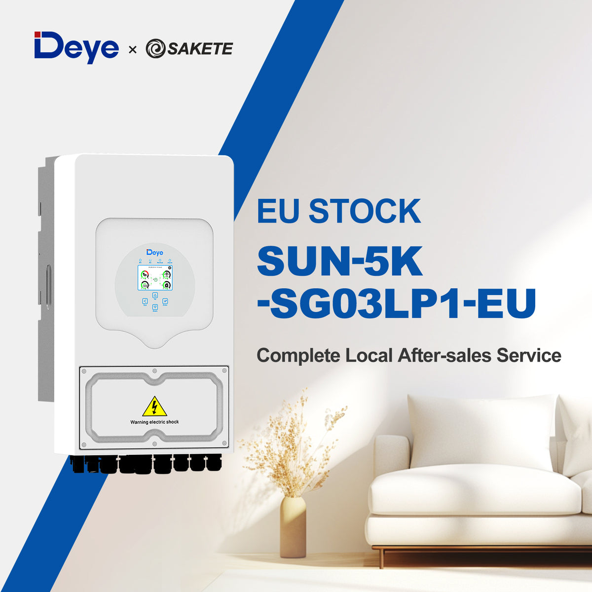 Deye SUN-5K-SG03LP1-EU Hybrid-Wechselrichter 1-Phasig