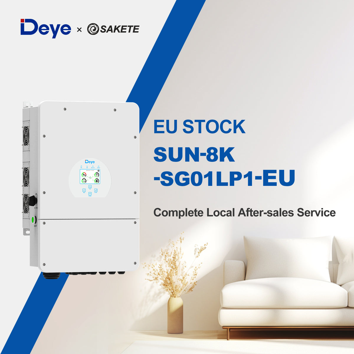 Deye SUN-8K-SG01LP1-EU Hybrid-Wechselrichter 1-Phasig