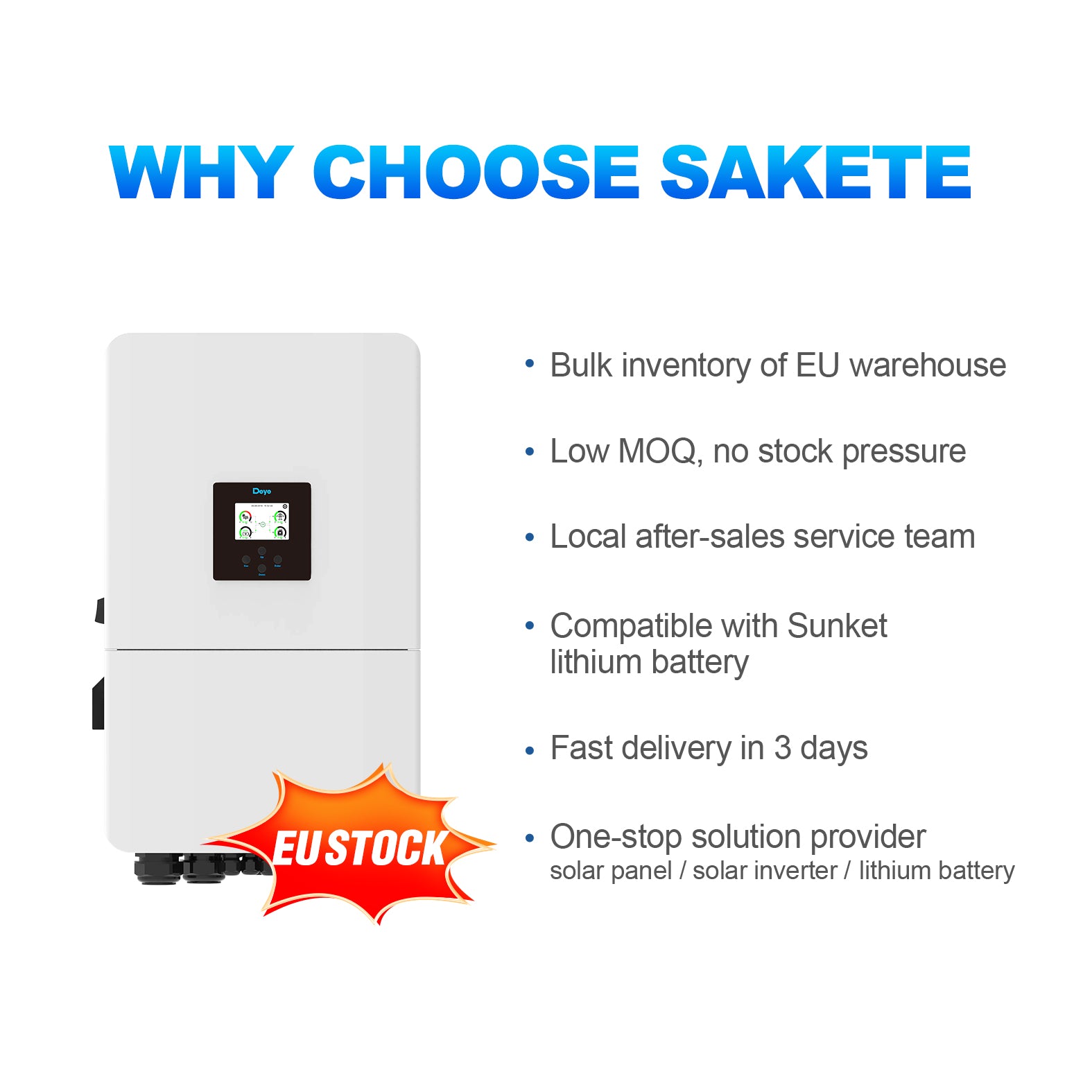 Deye SUN-15K/16K/20K-SG05LP3-EU-SM2 Niedervolt Hybridwechselrichter 3-Phasig