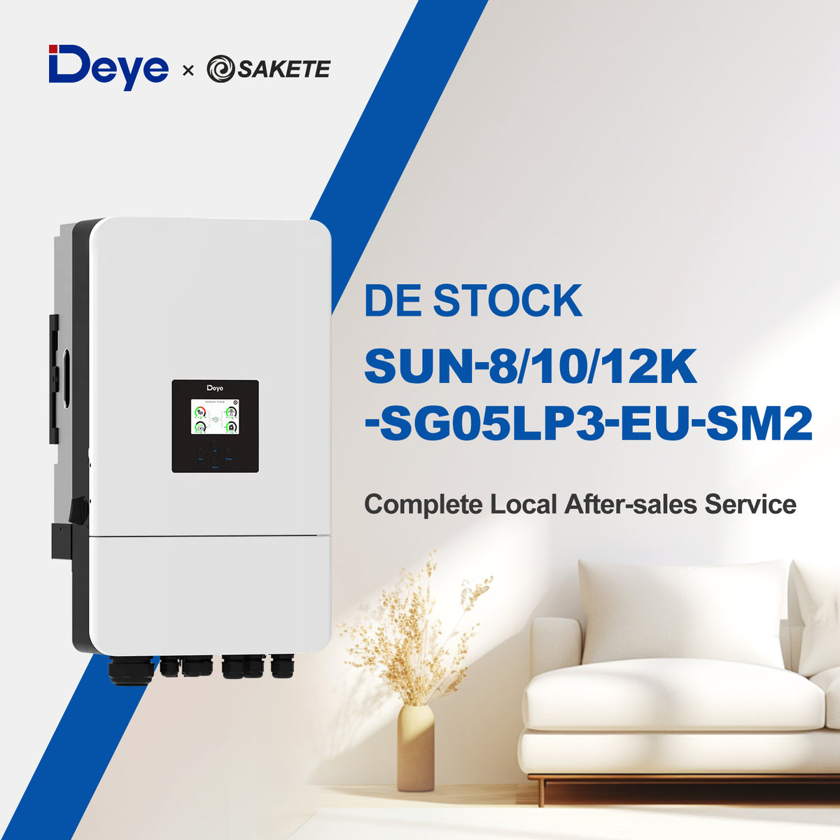 SAKETE SUN-8-10-12K-SG05LP3-EU-SM2 Dreiphasiger Niedervolt‑Hybrid‑Wechselrichter