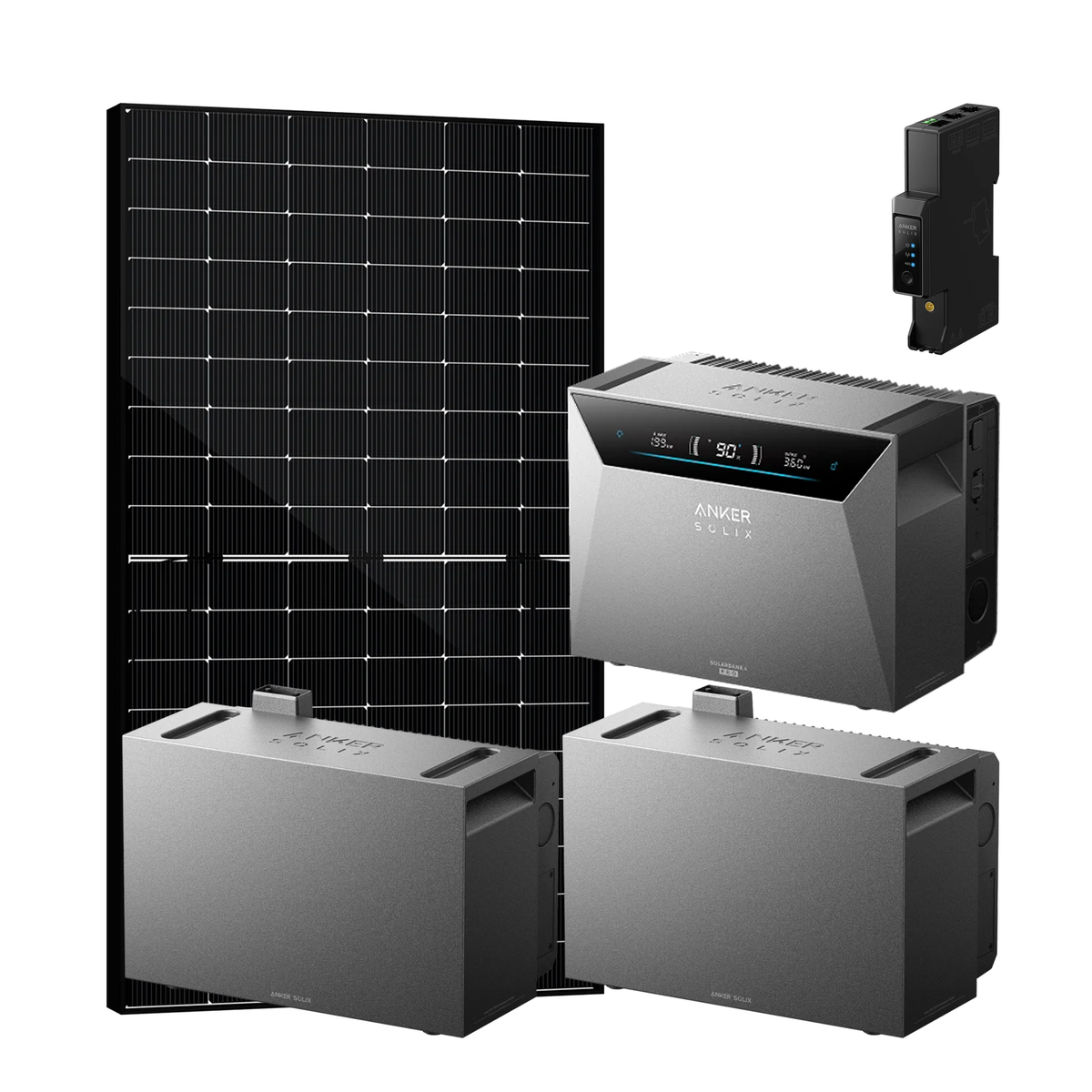 Anker SOLIX Solarbank 4 E5000 Pro + 2 × BP5000 + Smart Meter Gen 2 + 12 × SAKETE SKT500M12-108D4 500W