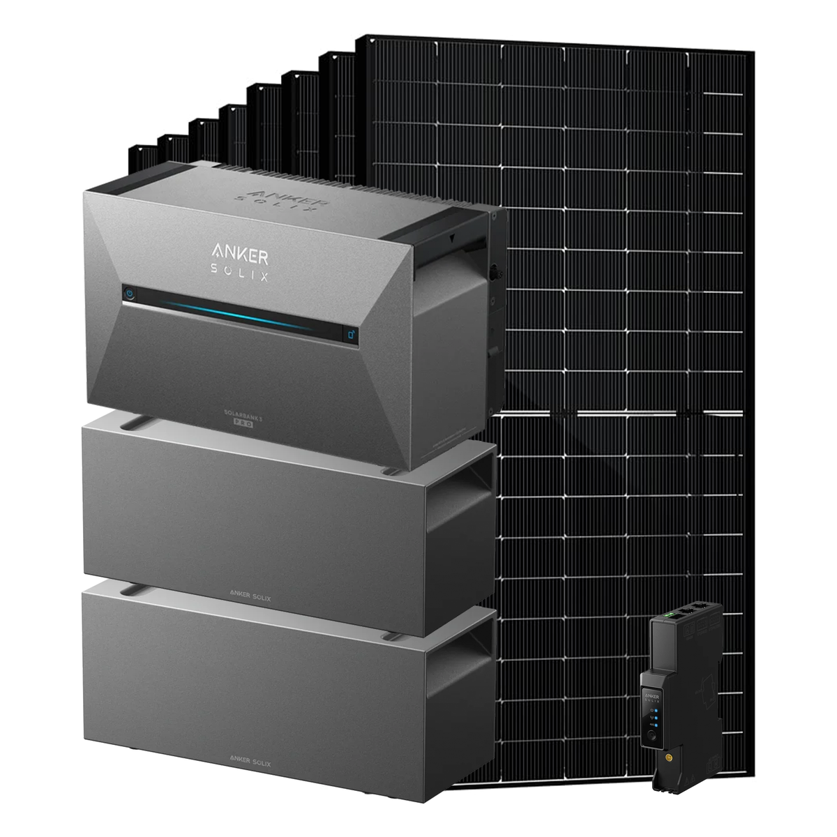 Anker SOLIX Solarbank 3 E2700 Pro + 2 × BP2700 + Smart Meter Gen 2 + 8 × SAKETE SKT500M12-108D4 500W