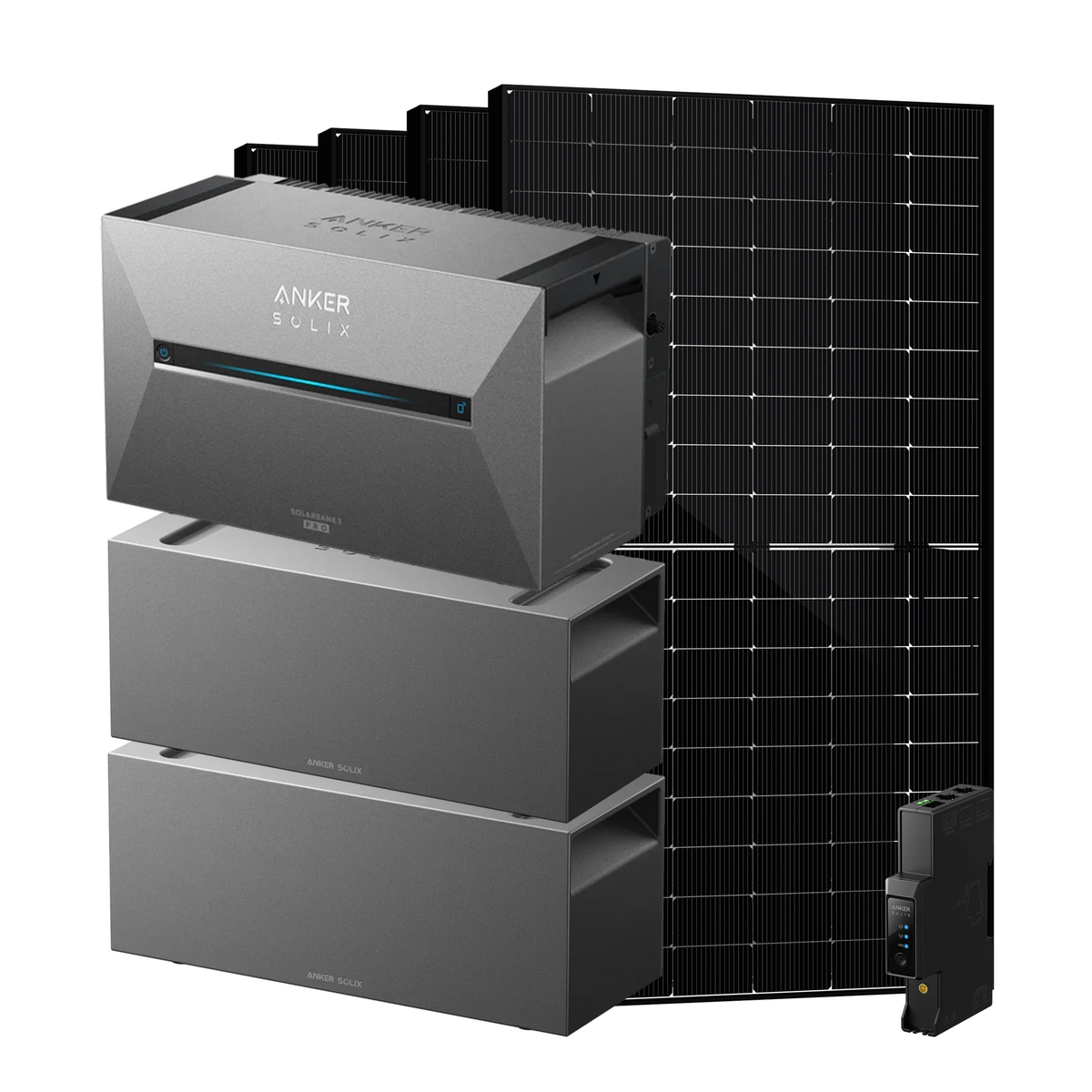 Anker SOLIX Solarbank 3 E2700 Pro + 2 × BP2700 + Smart Meter Gen 2 + 4 × SAKETE SKT500M12-108D4 500W