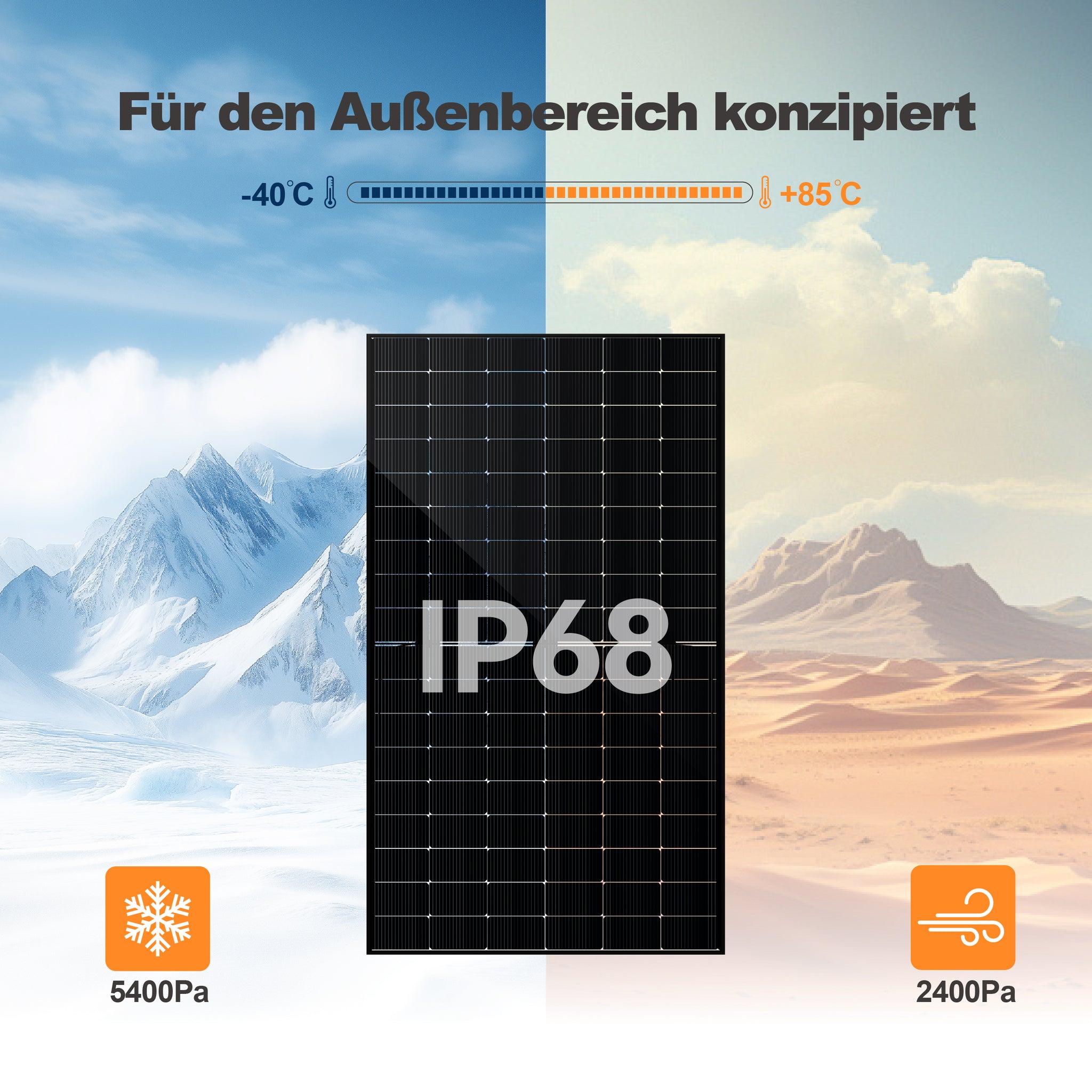 SAKETE 500W Bifazialer Glas-Glas Solarmodule SKT500M12-108D4