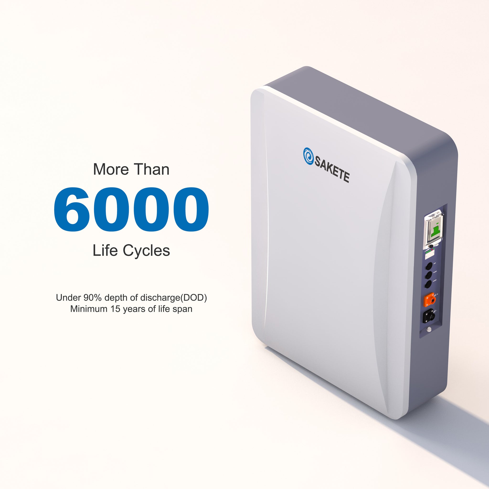 SAKETE Wandspeicher LFP 5-10KWH / LV 51.2V 100/200Ah WIEDERAUFLADBARE LITHIUM-BATTERIE