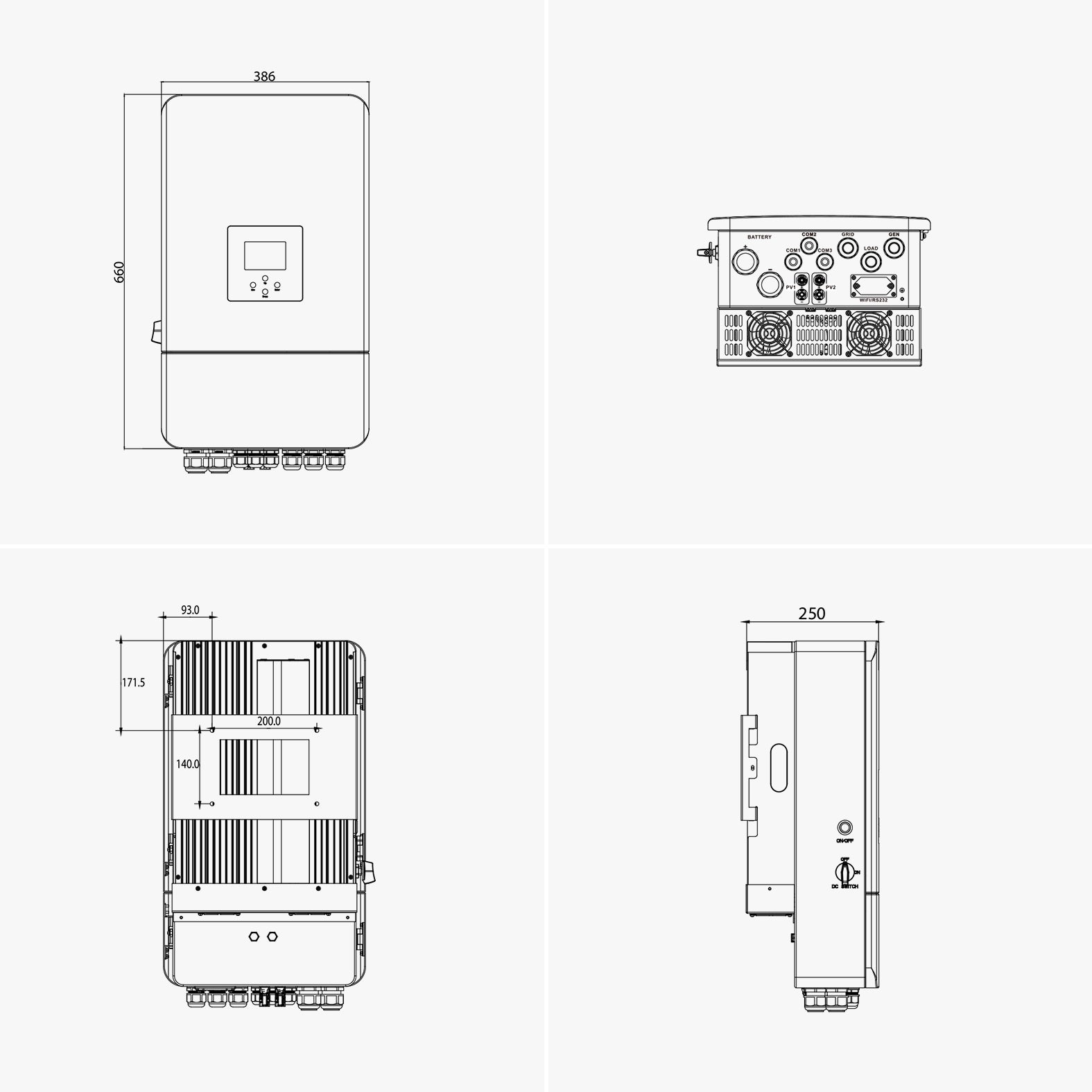 Deye SUN-15K/16K/20K-SG05LP3-EU-SM2 Niedervolt Hybridwechselrichter 3-Phasig