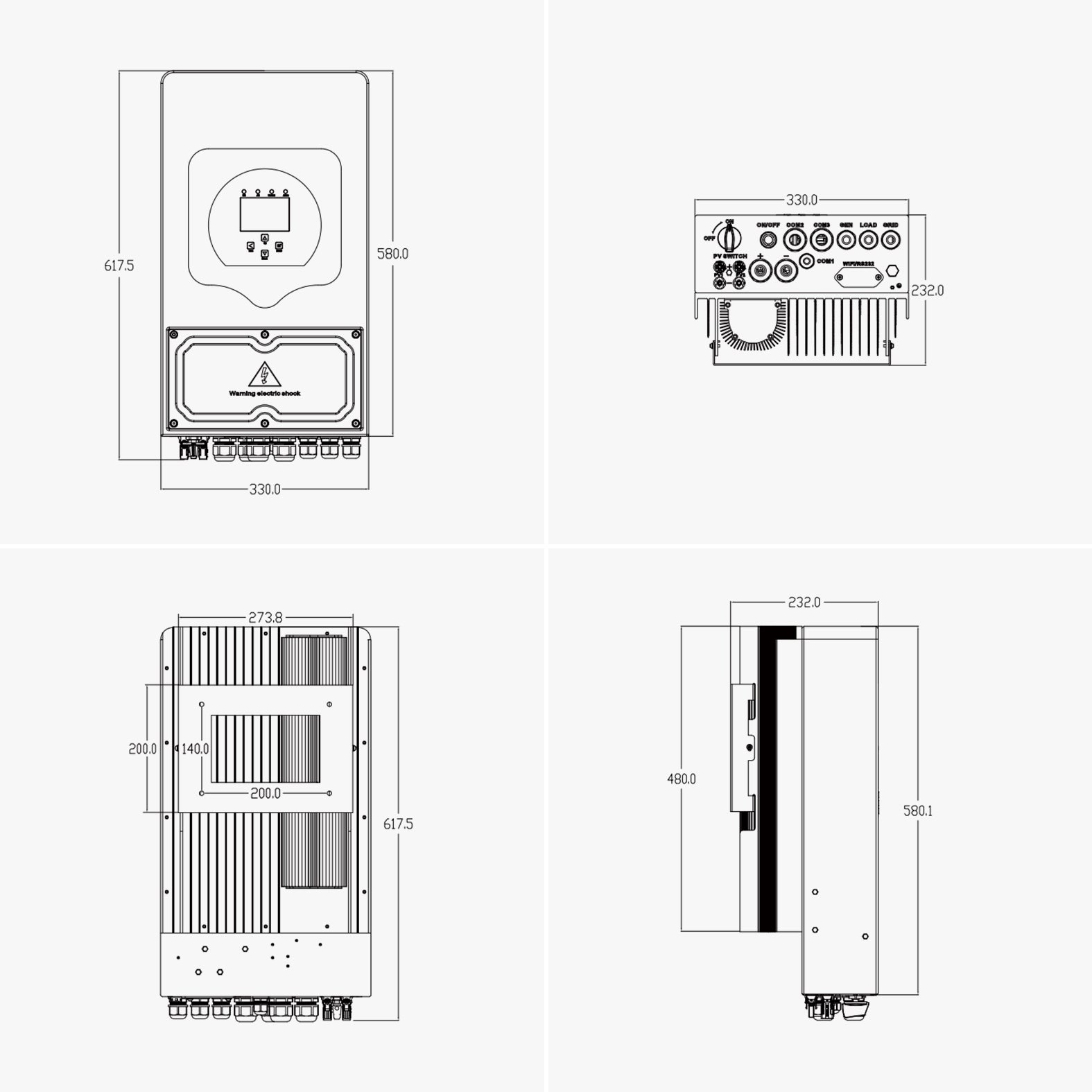Deye SUN-5K-SG03LP1-EU Hybrid-Wechselrichter 1-Phasig