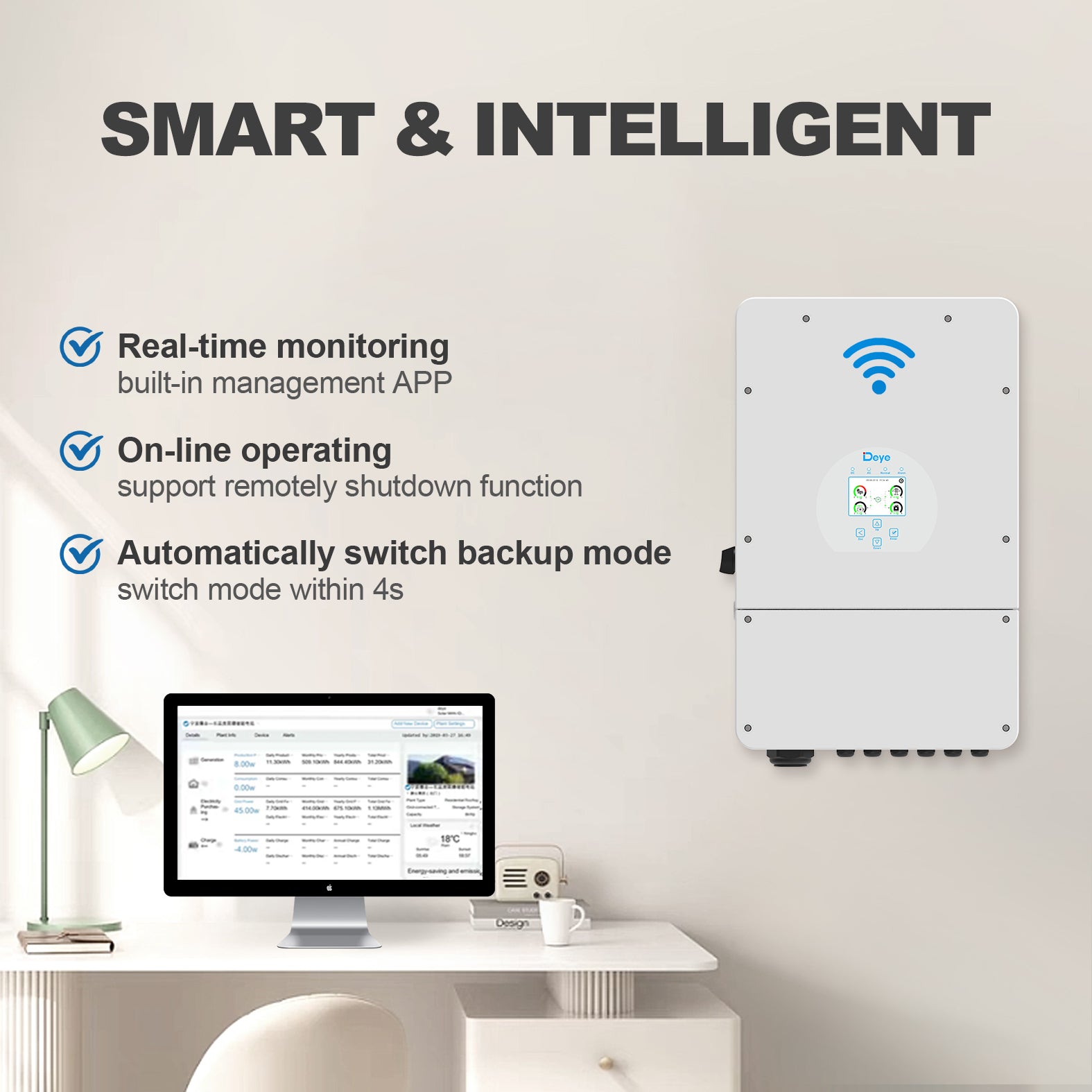 Deye SUN-8K-SG01LP1-EU Hybrid-Wechselrichter 1-Phasig