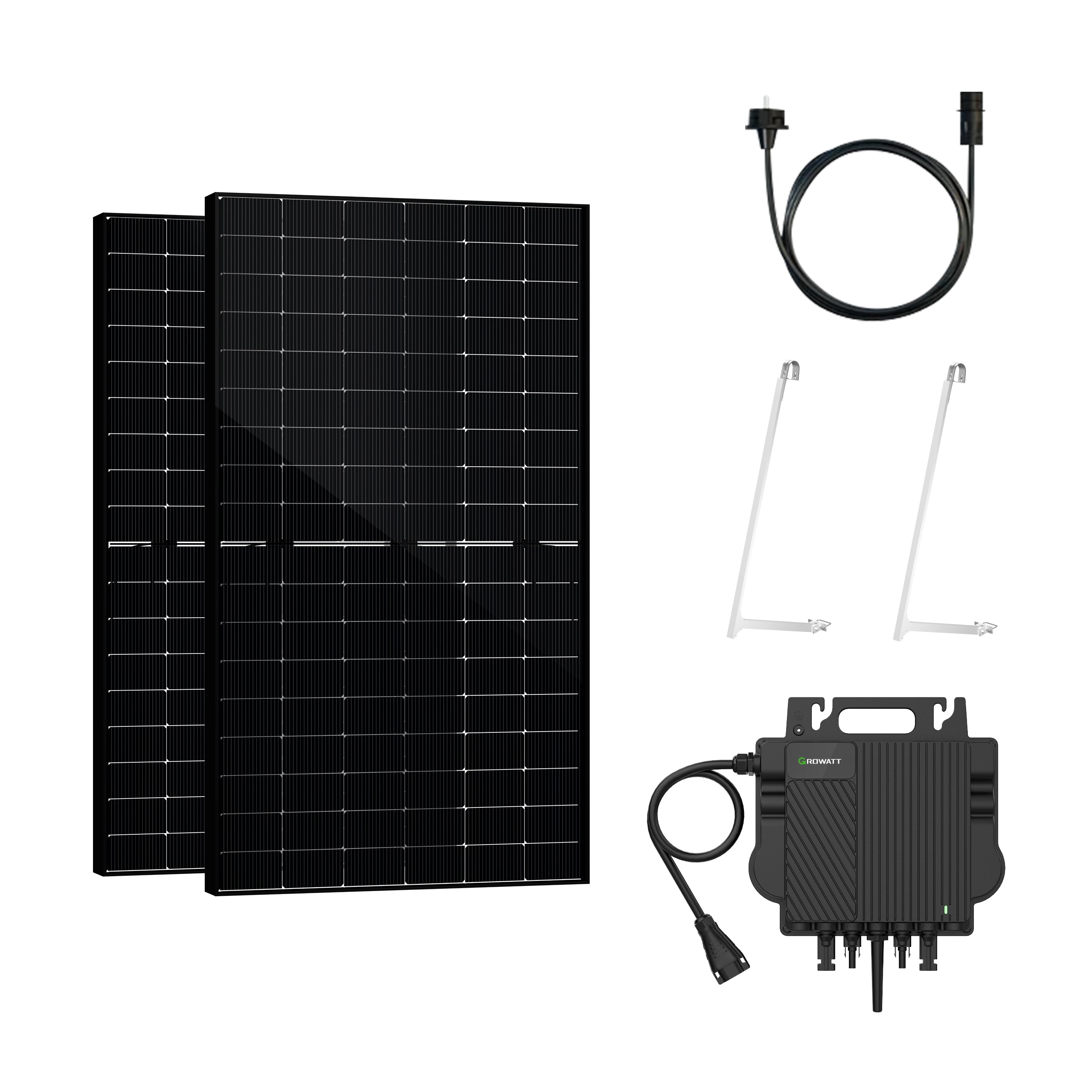 Balkonkraftwerk mit Speicher 1000W+200W - Growatt NOAH 2000 with NEO 800M-X