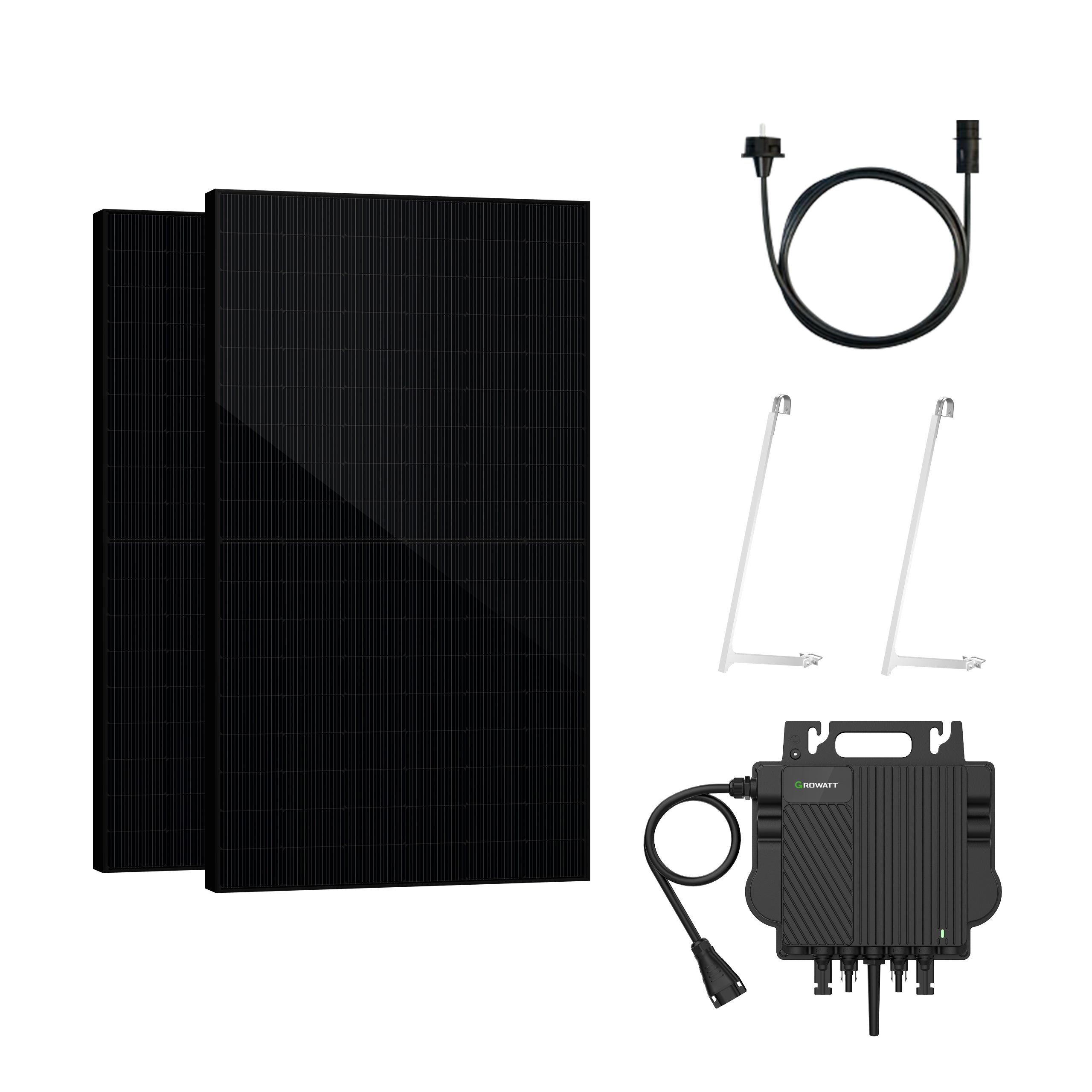SAKETE Balkonkraftwerk 1000W Komplettset Growatt NEO 800M-X mit 3in1 Halterung