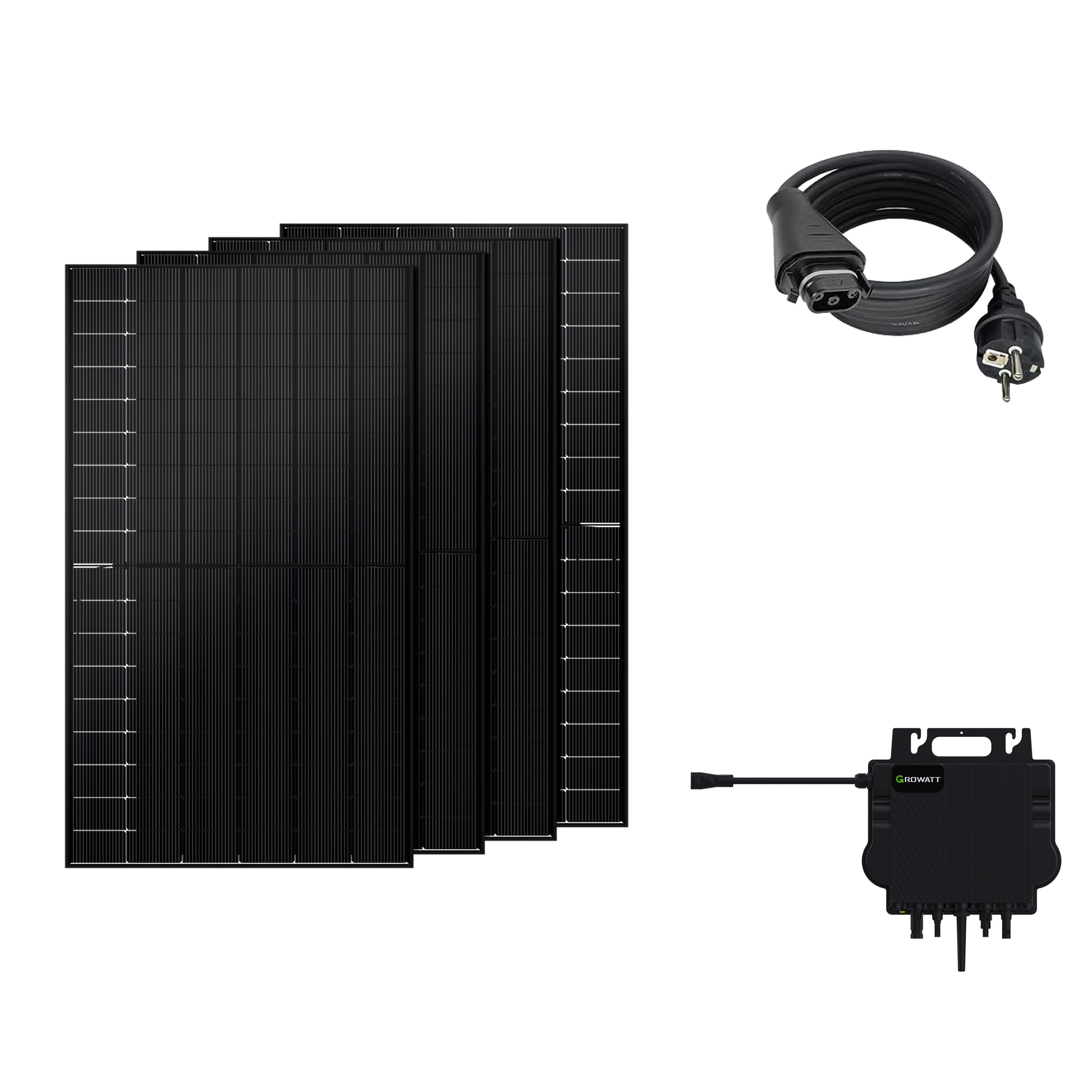 SAKETE Balkonkraftwerk 2000W Komplettset Growatt NEO 800M-X Ohne Halterung