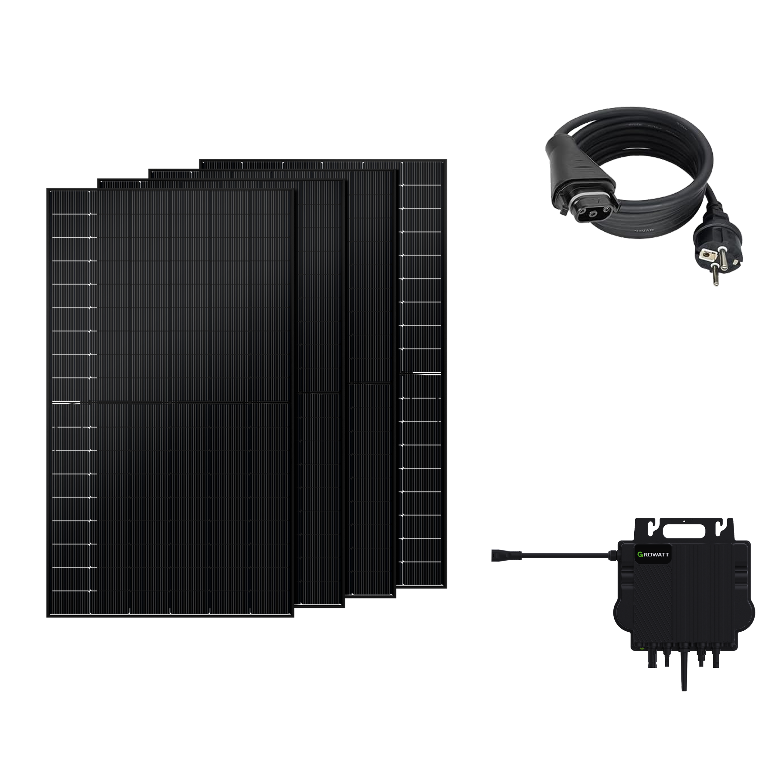 SAKETE Balkonkraftwerk 2000W Komplettset Growatt NEO 800M-X Ohne Halterung