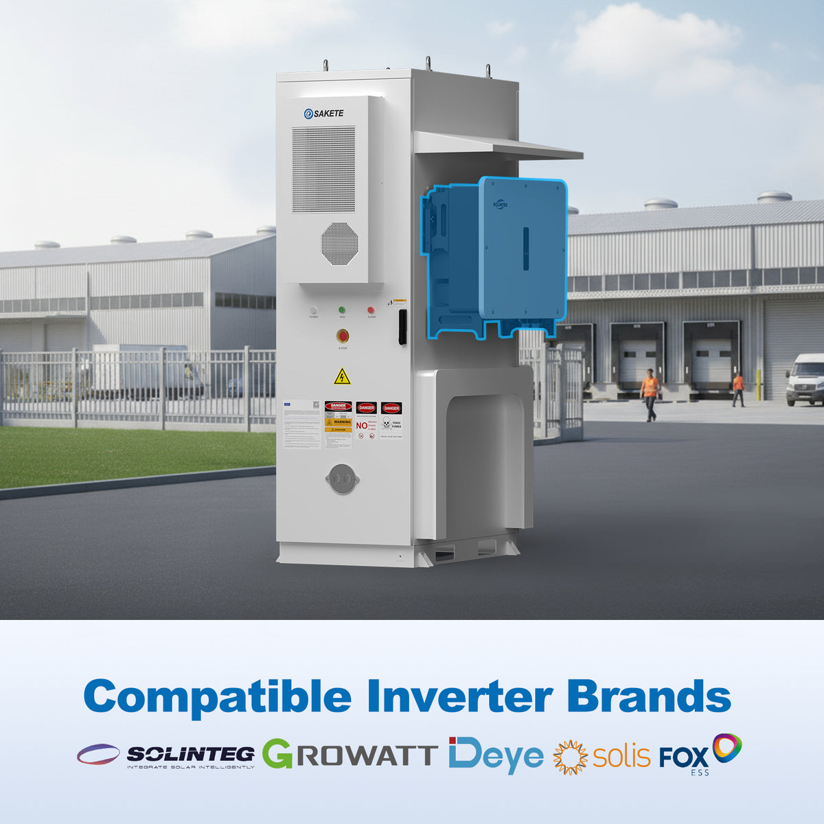 SKTESS72~100(72-86-100kWh) Outdoor‑Batterieschrank LFP‑Speicher Gewerbe‑Industrie Solar‑Speichersystem