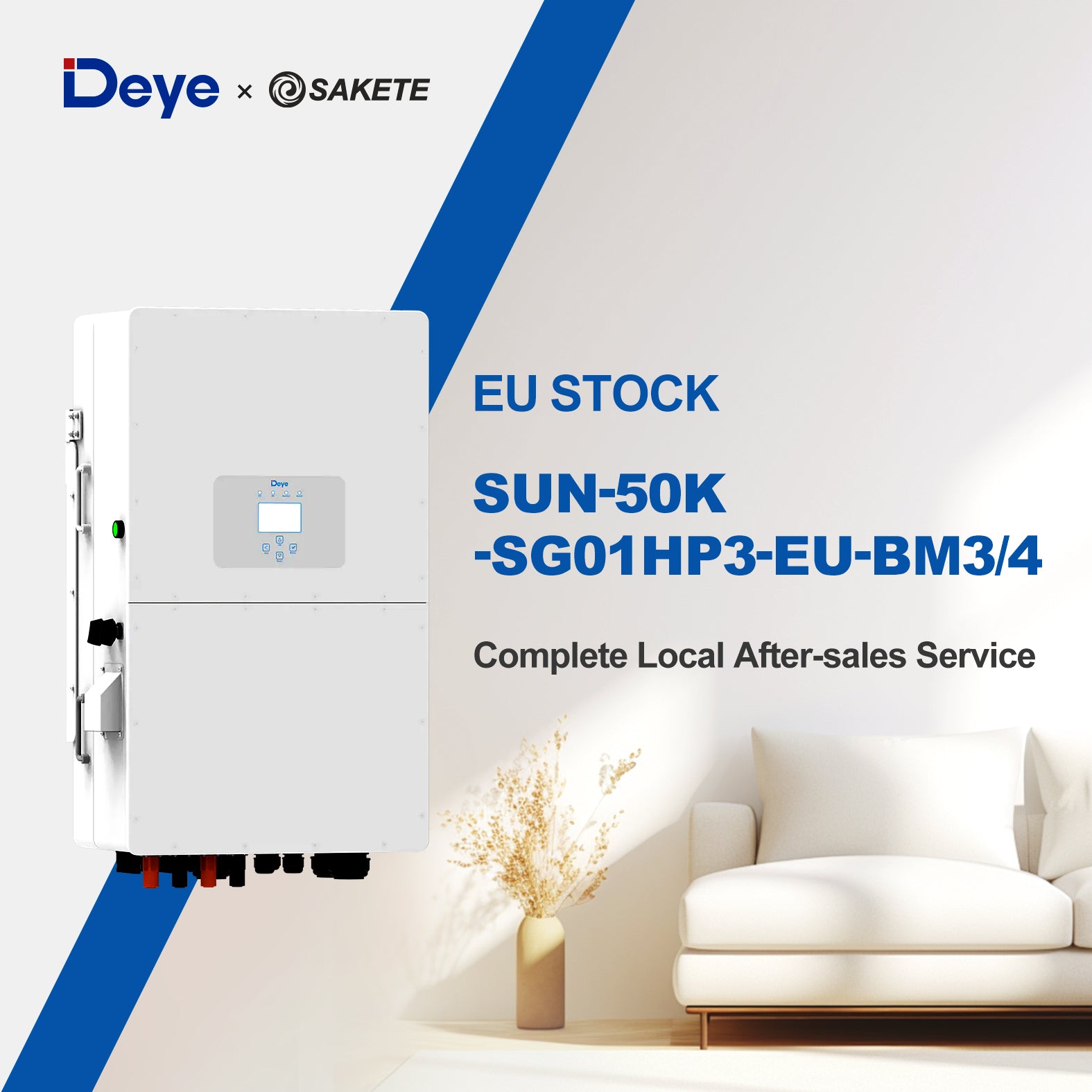 Deye Hybrid-Wechselrichter SUN-50K-SG01HP3-EU-BM4 50kW