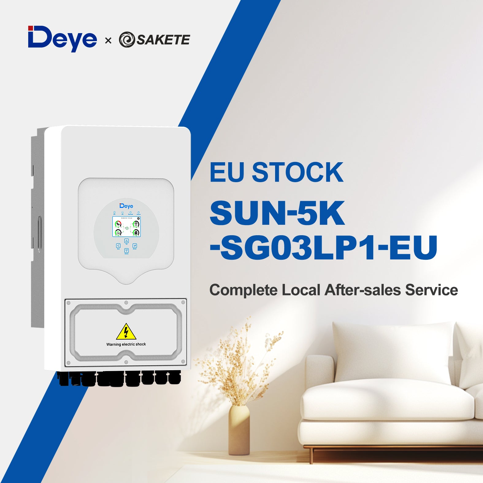 Deye SUN-5K-SG03LP1-EU Hybrid-Wechselrichter 1-Phasig