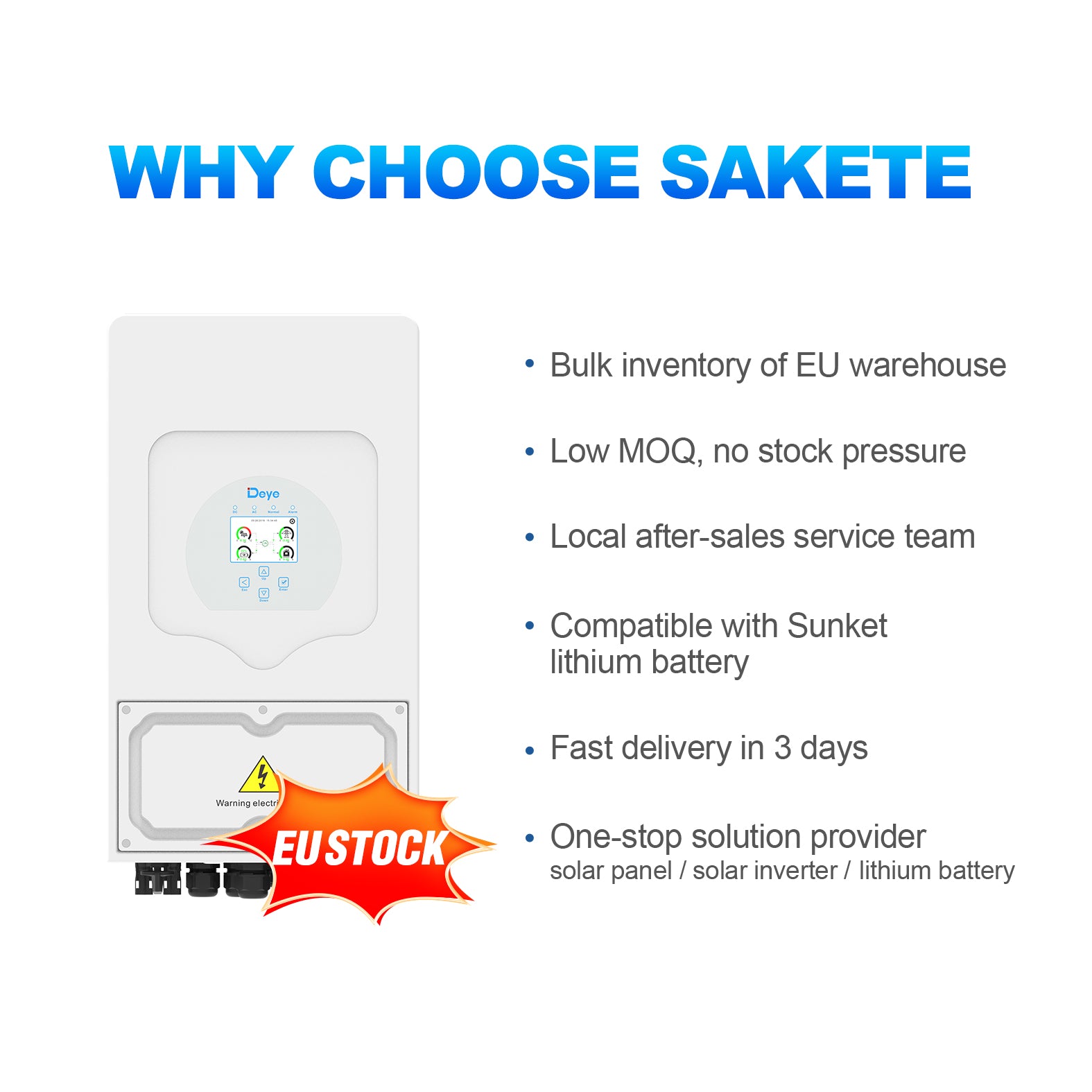 Deye SUN-5K-SG03LP1-EU Hybrid-Wechselrichter 1-Phasig