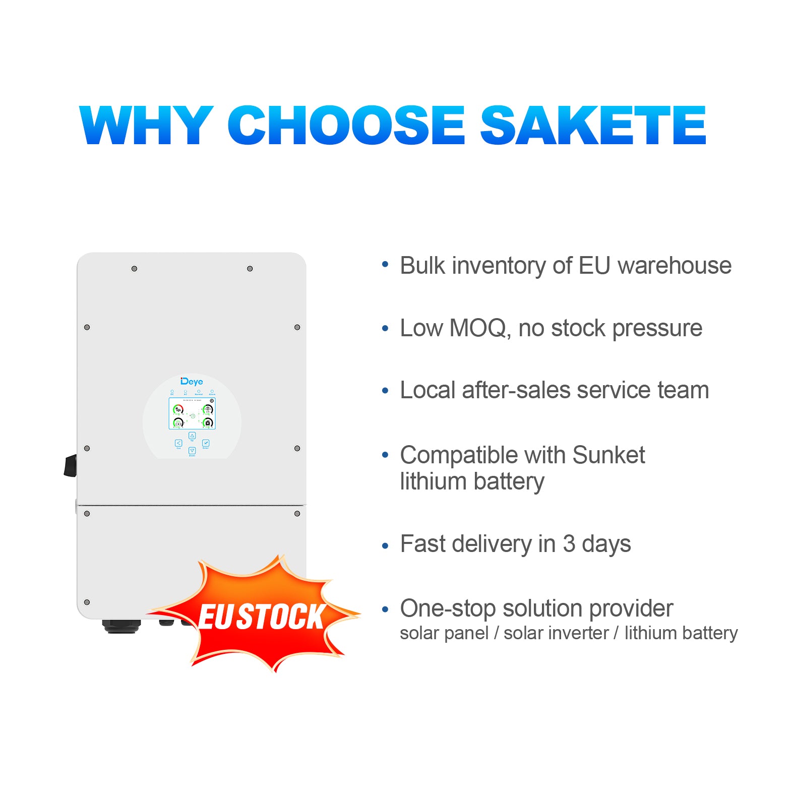 Deye SUN-8K-SG01LP1-EU Hybrid-Wechselrichter 1-Phasig